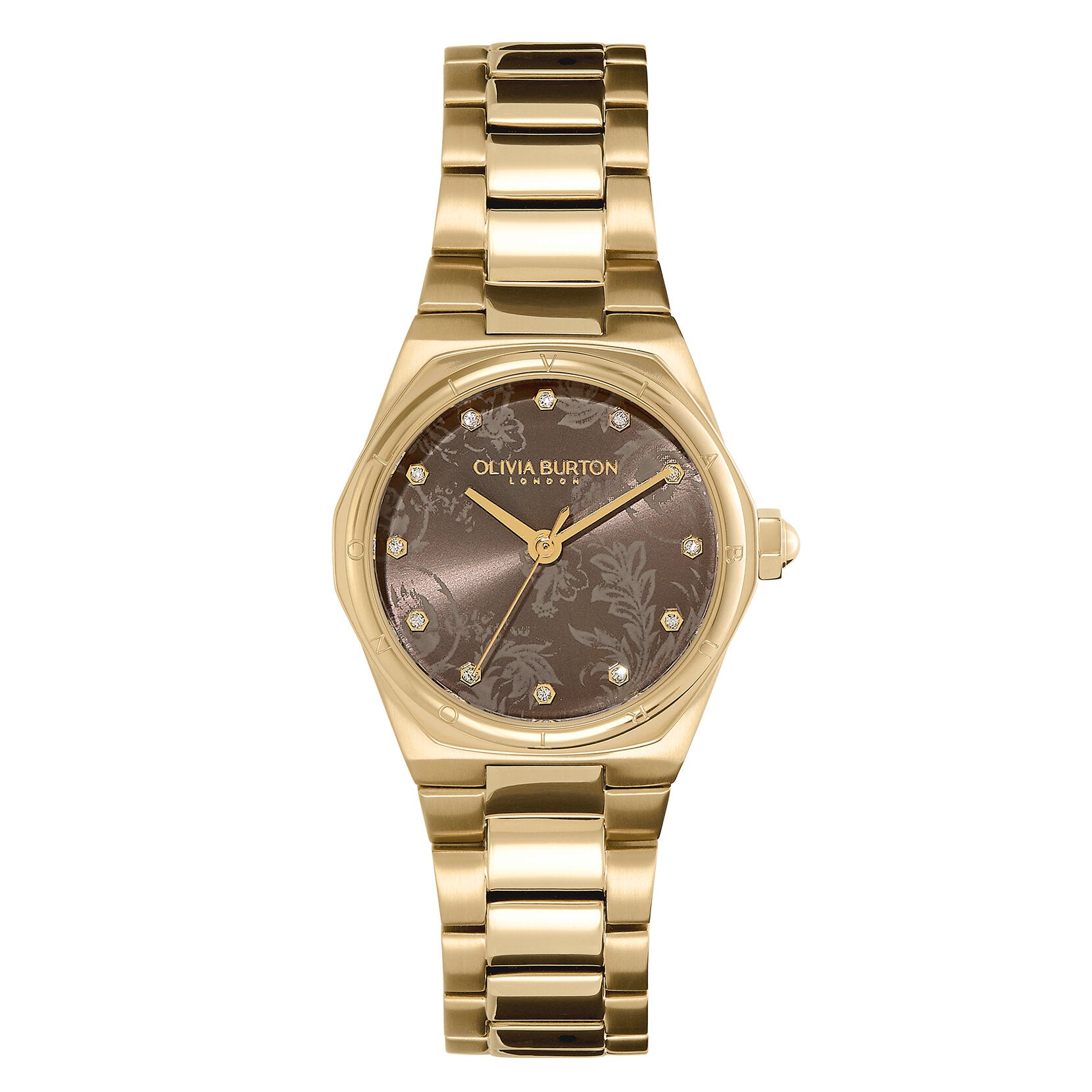 Olivia Burton 28mm Mini Hexa Mushroom Gold Bracelet Watch