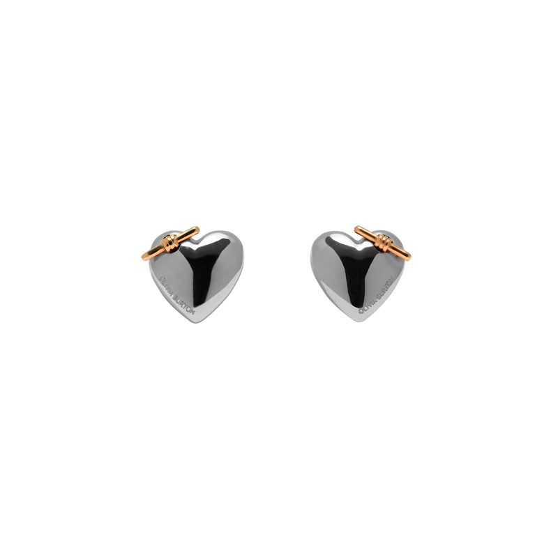 Olivia Burton Classic Knot Heart Stud Earrings in Silver