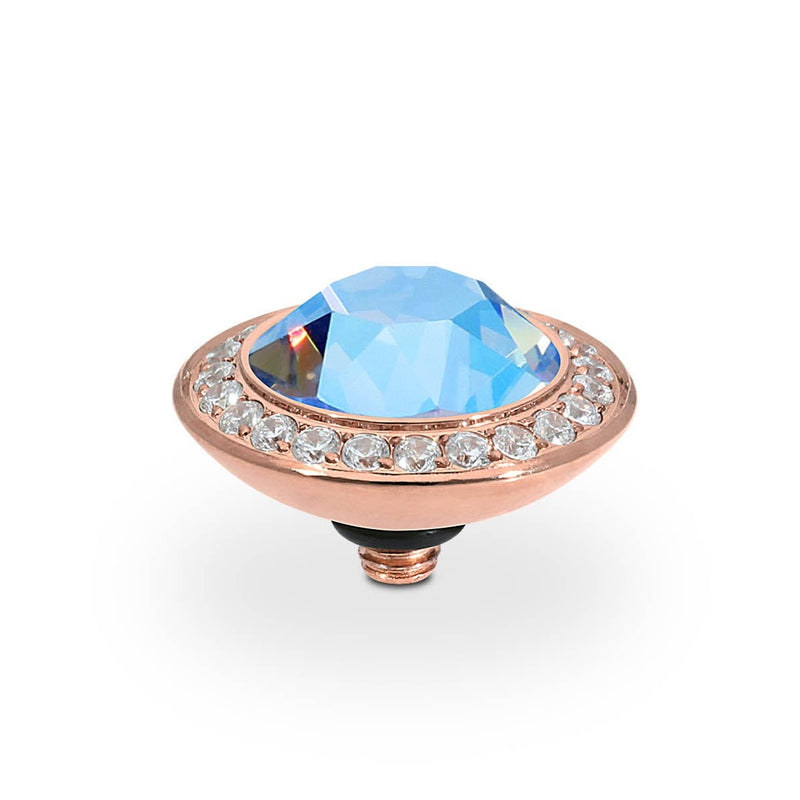 Qudo 13mm Light Sapphire Shimmer Tondo Deluxe in Rose