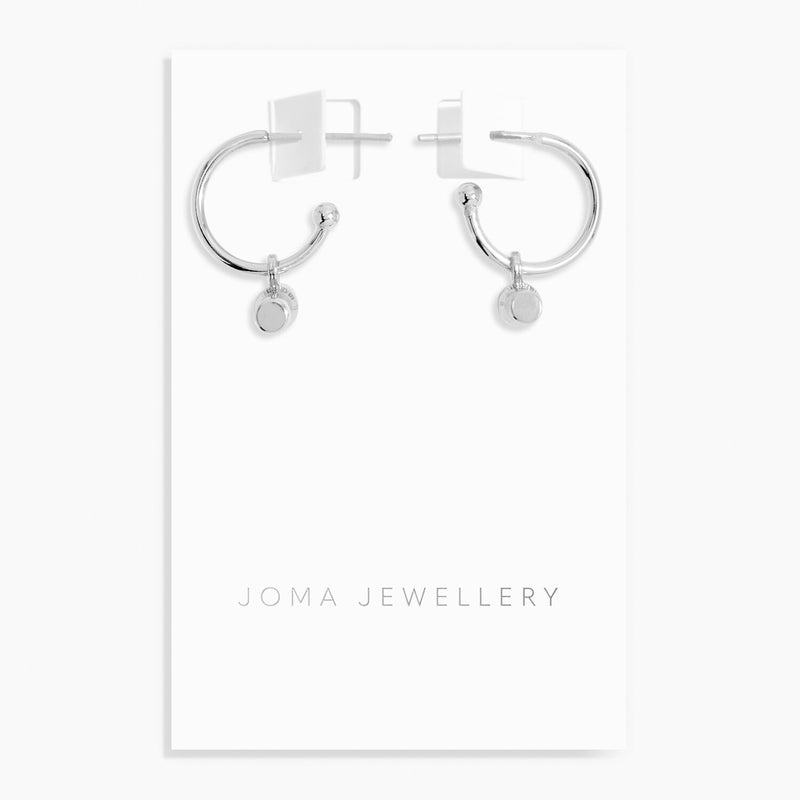 Joma Aura Bar Hoop Earrings in Silver