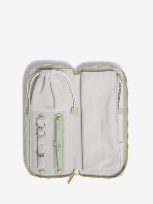 Stackers Travel Jewellery Roll in Sage Green