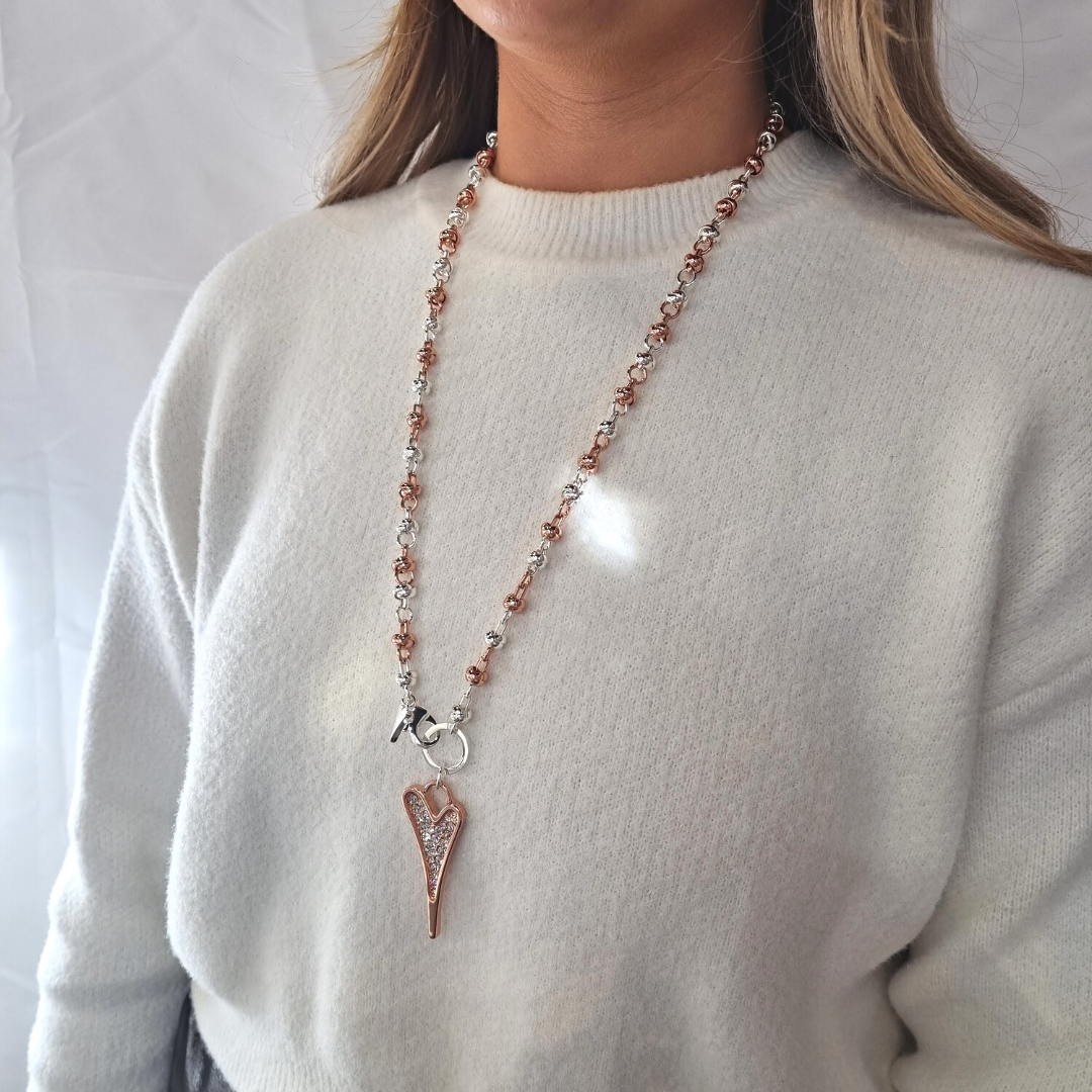 Long sparkly necklace discount