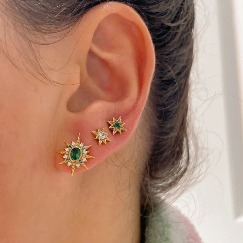 Amelia Scott Ziggy Mini North Star Stud Earrings Set in Gold