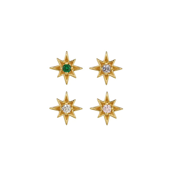Amelia Scott Ziggy Mini North Star Stud Earrings Set in Gold