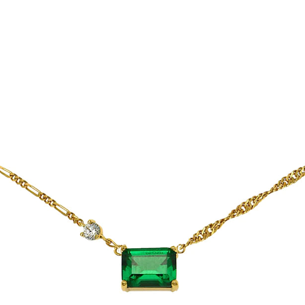 Amelia Scott Lola Emerald Cut Necklace in Gold