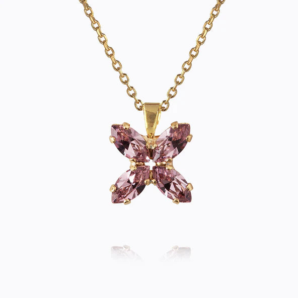Caroline Svedbom Crystal Star Necklace in Amethyst & Gold