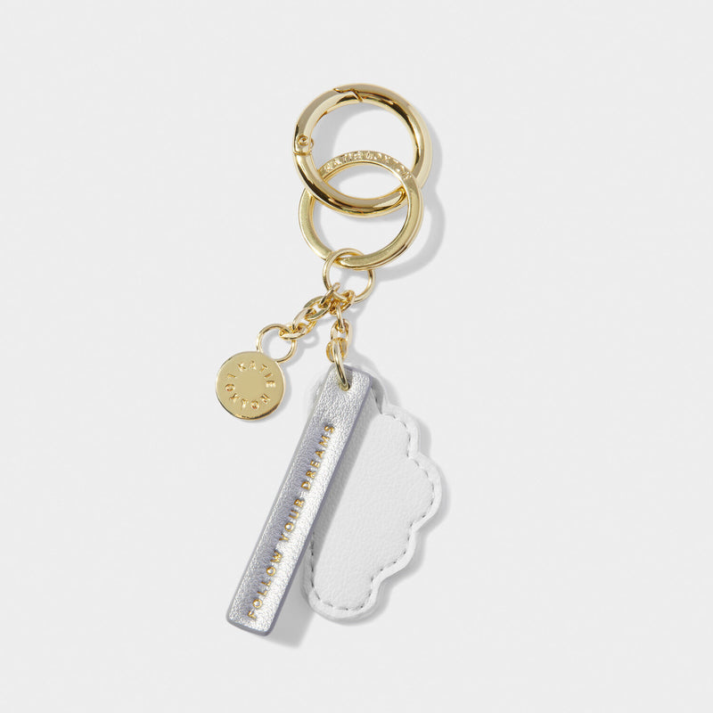 Katie Loxton Follow Your Dreams Chain Keyring in White