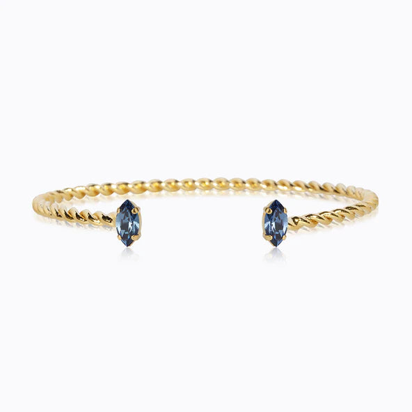 Caroline Svedbom Petite Navette Bracelet in Denim Blue & Gold