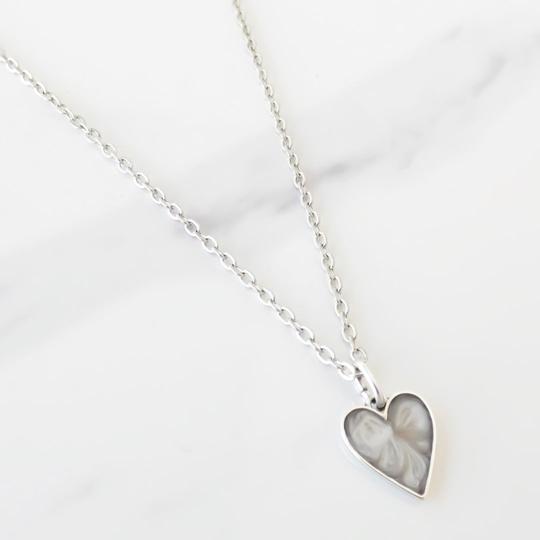 Orli Marble Fine Necklace in Silver