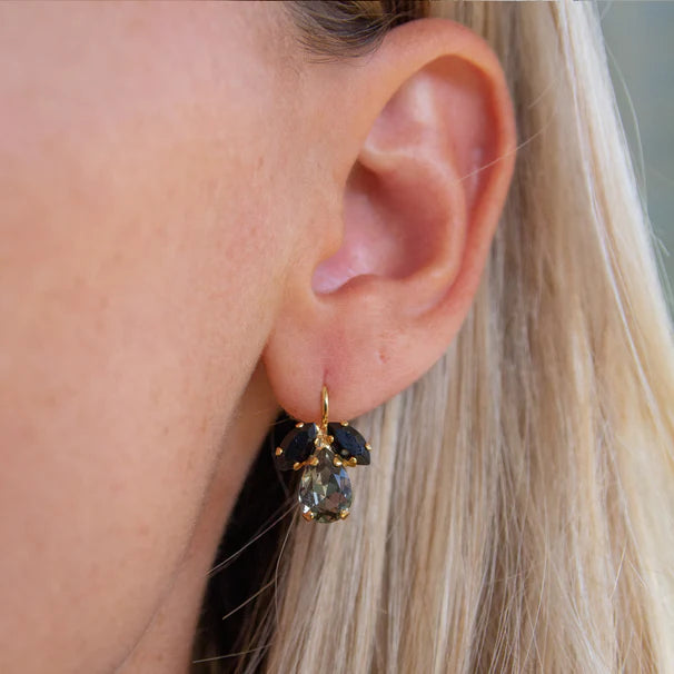 Caroline Svedbom Petite Timo Earrings in Black Diamond & Gold