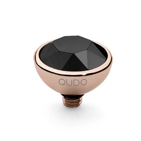 Qudo 10mm Jet Bottone in Rose