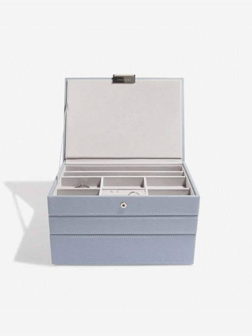 Stackers Classic Jewellery Box Lid in Dusky Blue