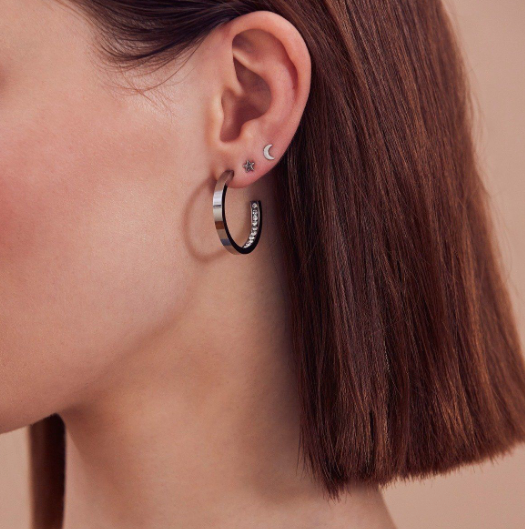 Edblad Monaco Small Hoop Earrings in Steel