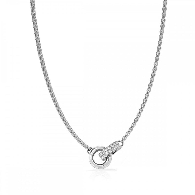 Guess Embrace Crystal Link Necklace