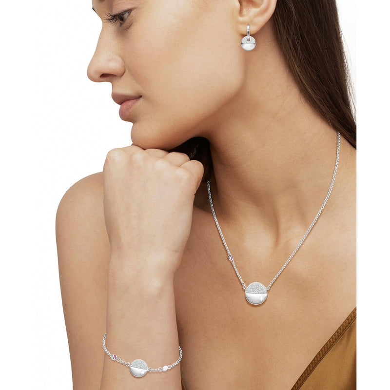 Tommy Hilfiger Circular Motion Necklace in Steel